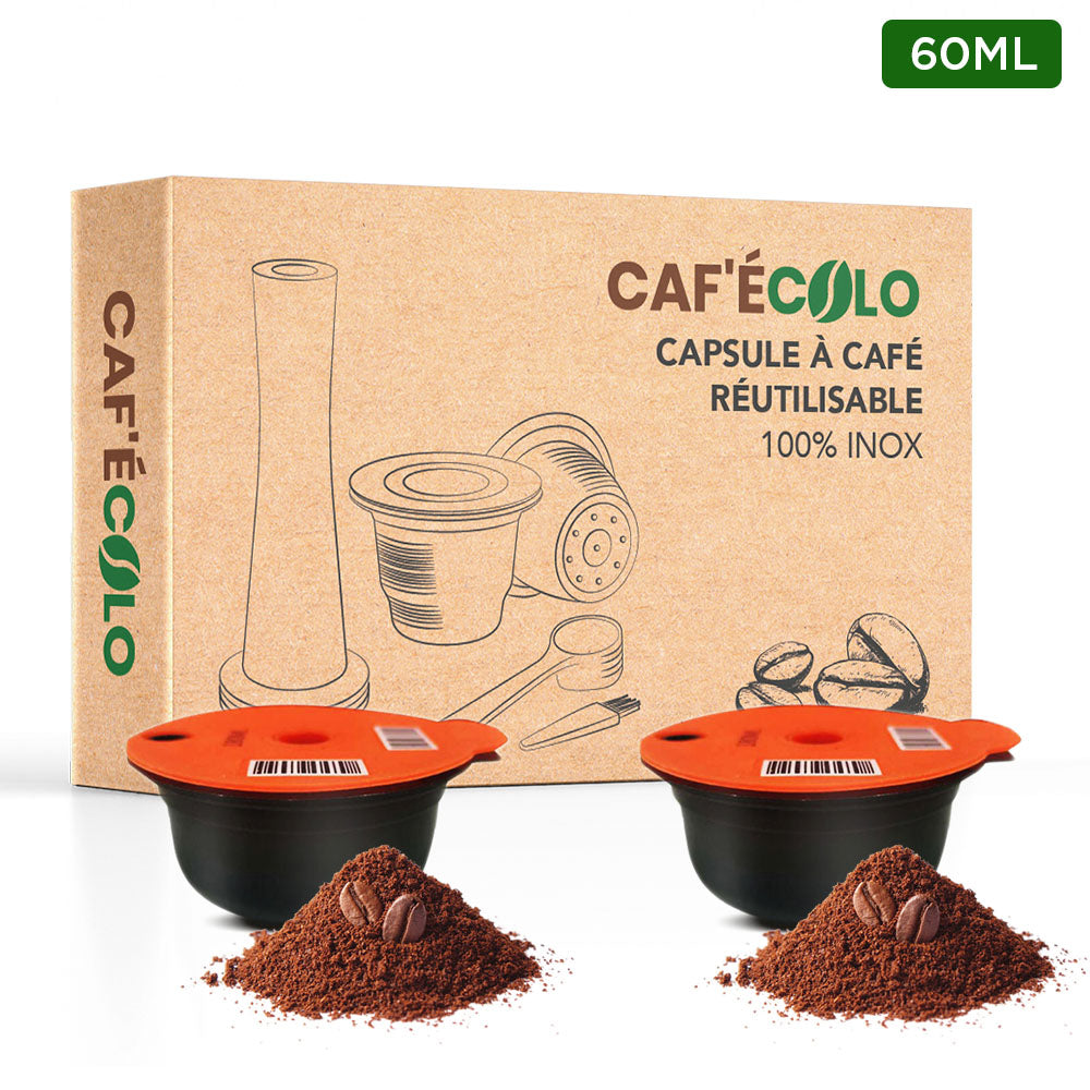 60ML)Dosettes de capsules de café réutilisables 60ML / 180ML pour