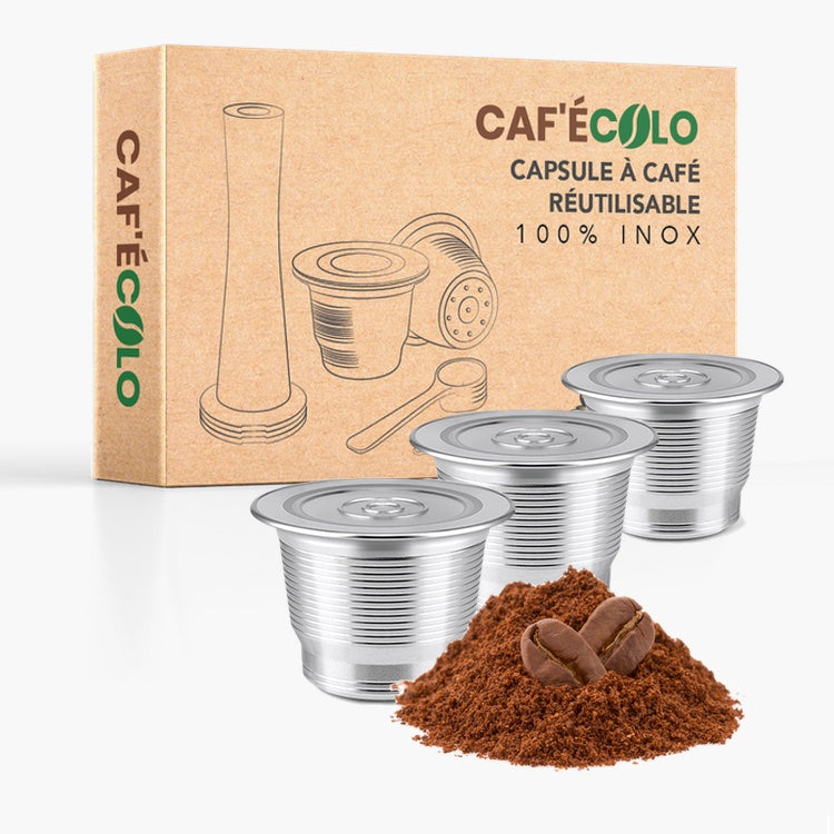 Capsula Nespresso ricaricabile a zero sprechi con tappo a vite di Cafecolo™