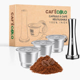 Capsula Nespresso ricaricabile a zero sprechi con tappo a vite di Cafecolo™