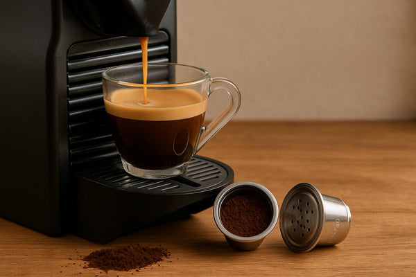 Capsules réutilisables Cafécolo compatibles avec les machines Nespresso, café espresso écologique