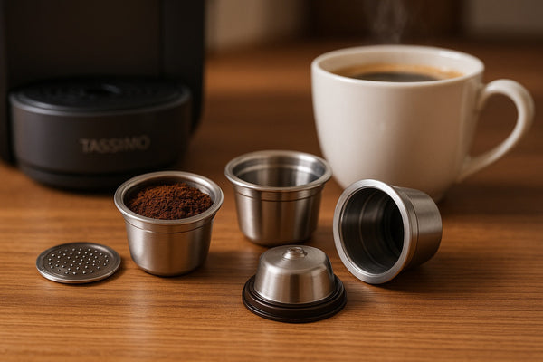 Capsules réutilisables Cafécolo pour machine Tassimo, café moulu écologique et zéro déchet