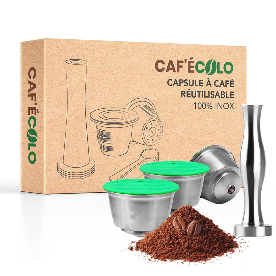 Capsule Dolce Gusto en inox avec dameur a café
