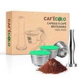Capsule Dolce Gusto en inox avec dameur a café