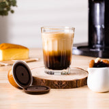 Capsule rechargeable avec couvercle en silicone pour machine Nespresso Vertuo par Cafécolo