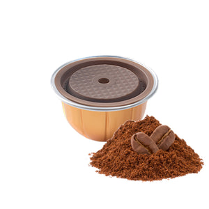 Capsule réutilisable avec couvercle en silicone compatible avec les machines nespresso Vertuo par Cafécolo