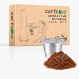 Capsule réutiliable nespresso 100% inox Cafécolo
