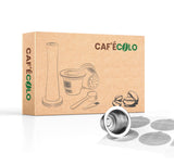 Boite d'opercules pour capsules réutilisables Cafécolo compatibles nespresso